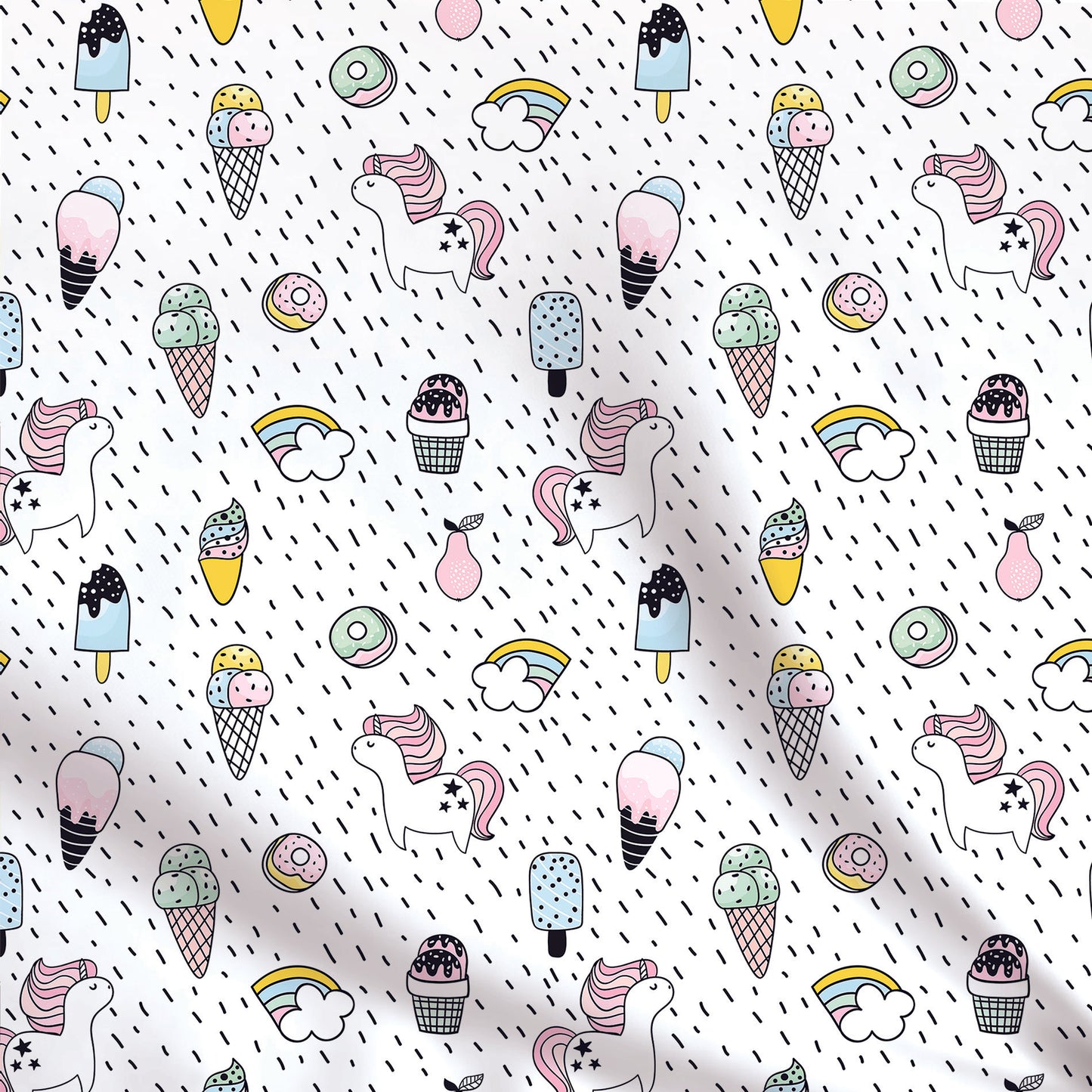 Tissus | Crème glacée licorne