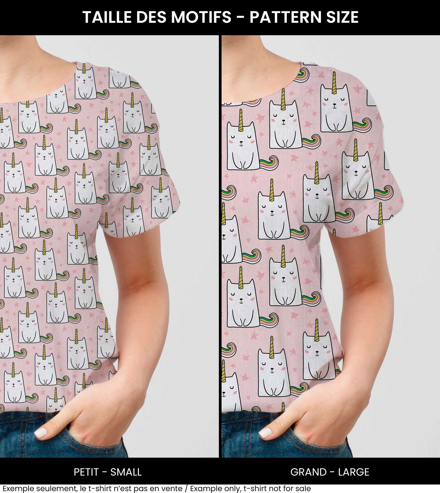 Fabrics | Unicorn Cats with Textured Background