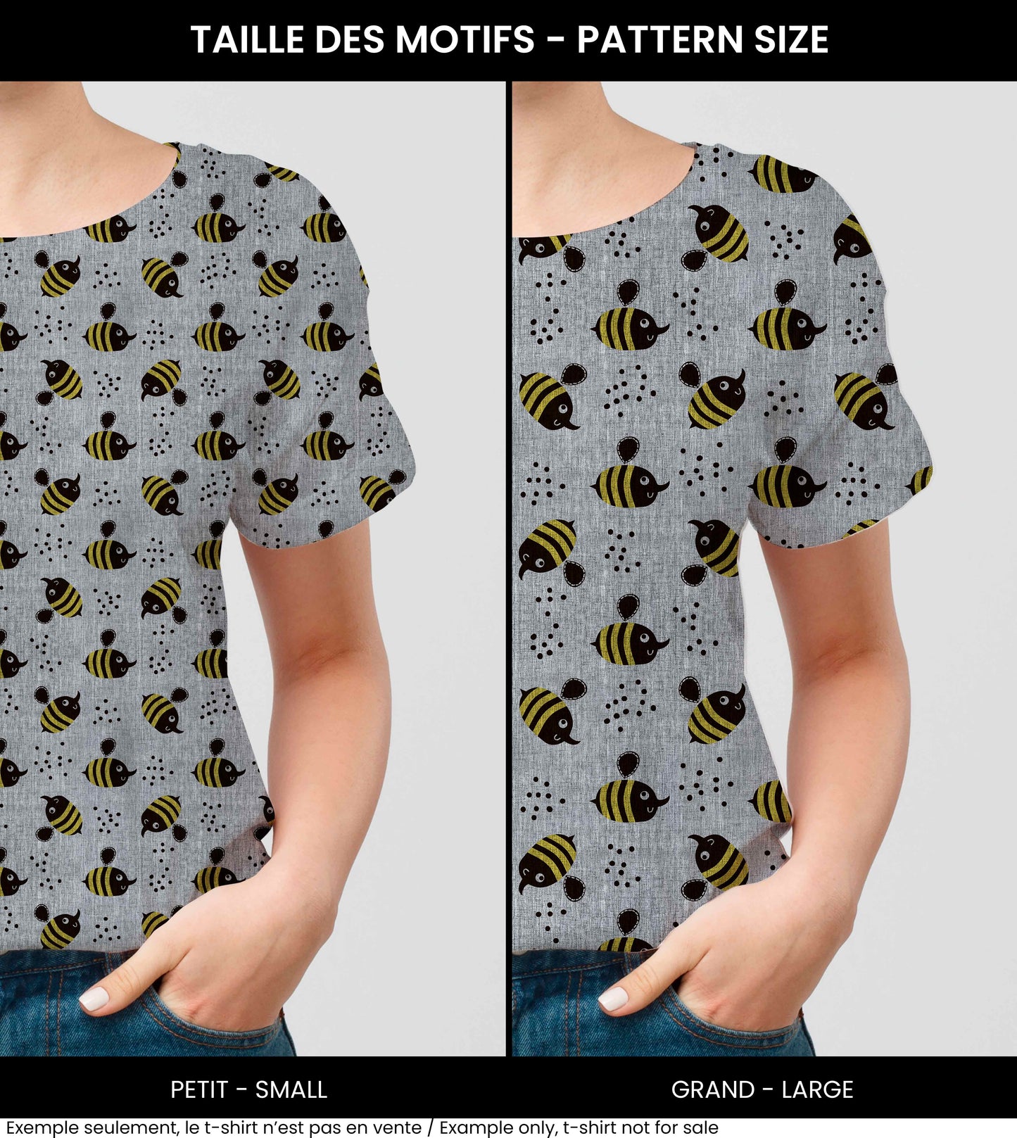 Fabrics | Bees with textured background