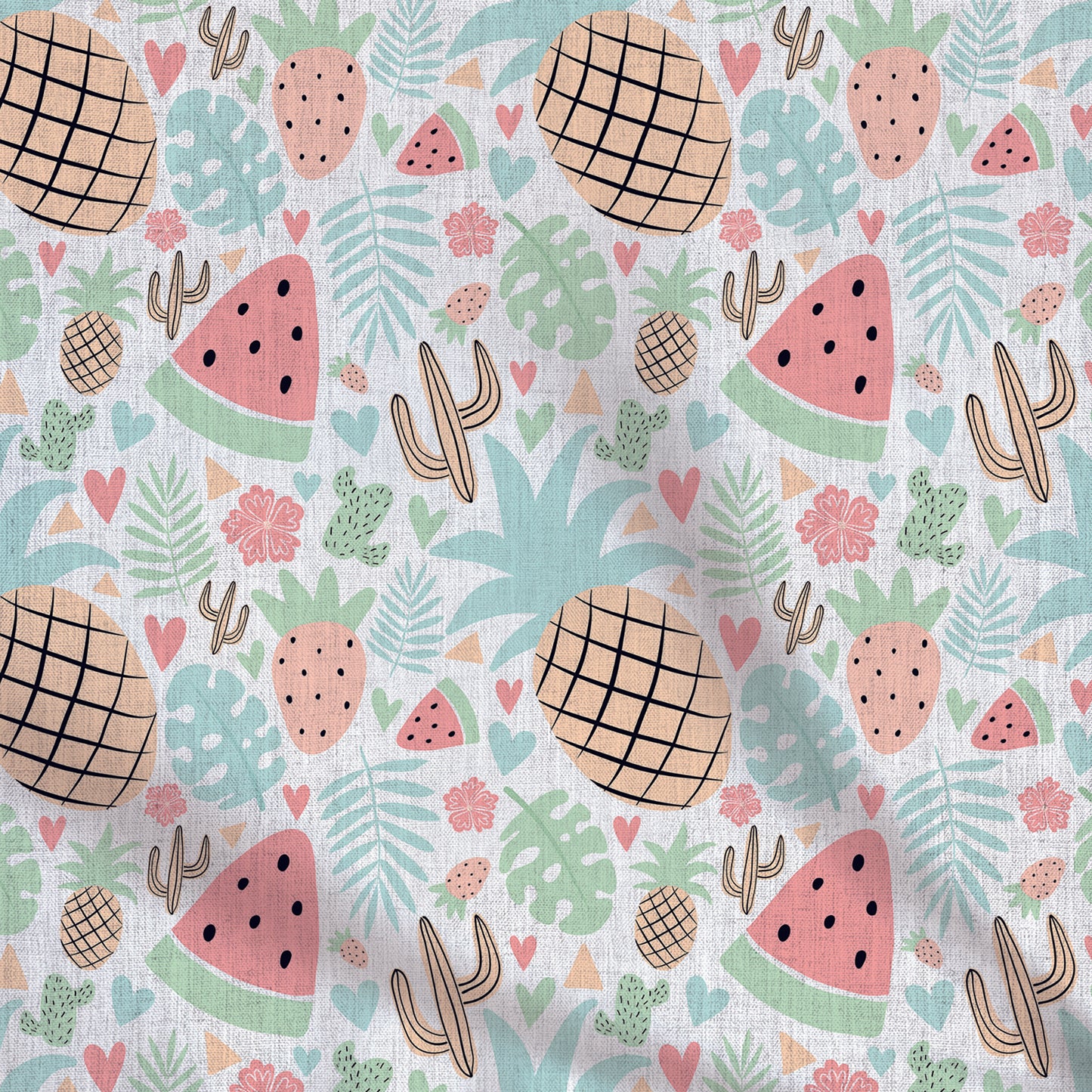 Tissus | Ananas et melon d'eau