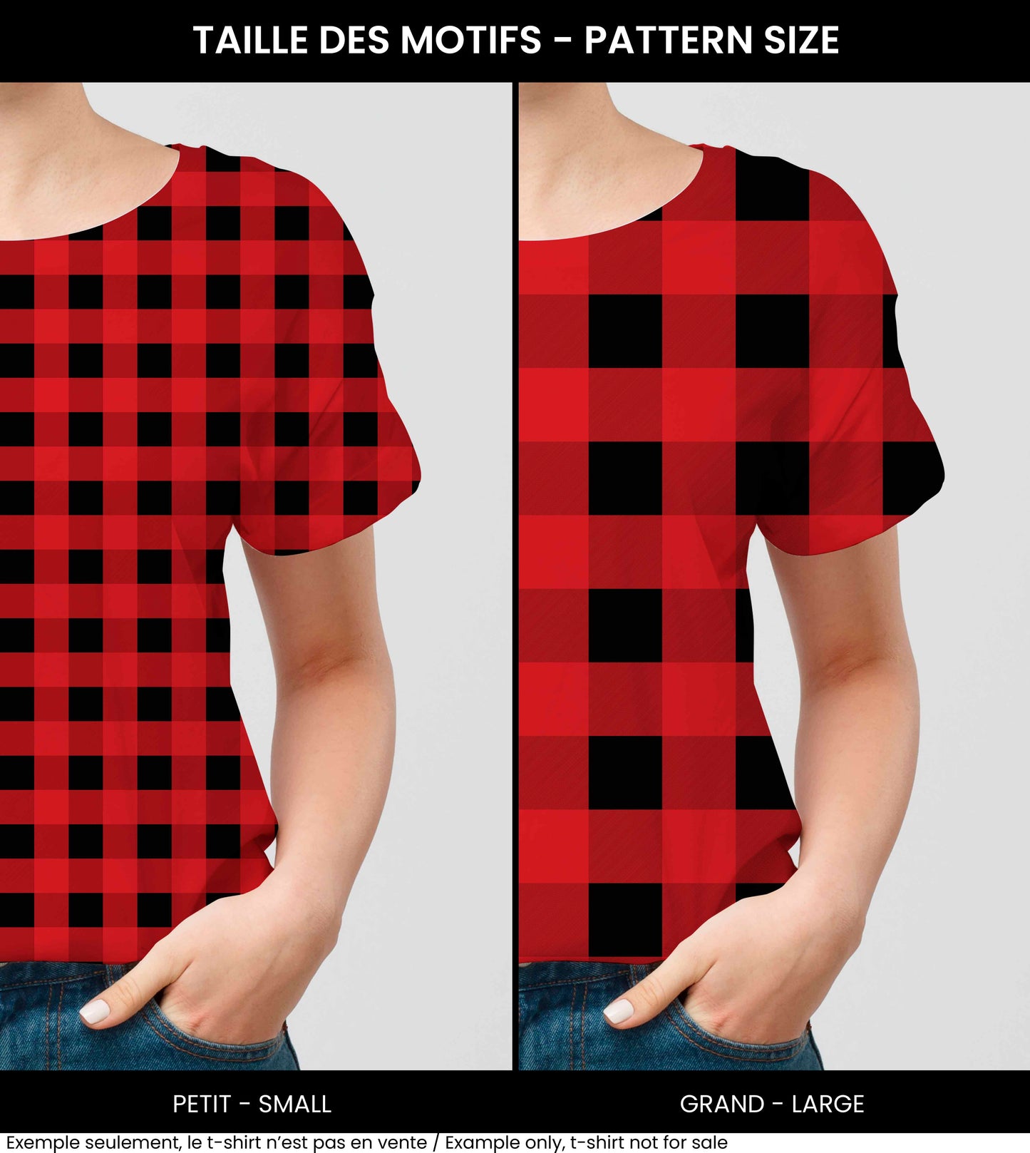Fabrics | Black and red checkered