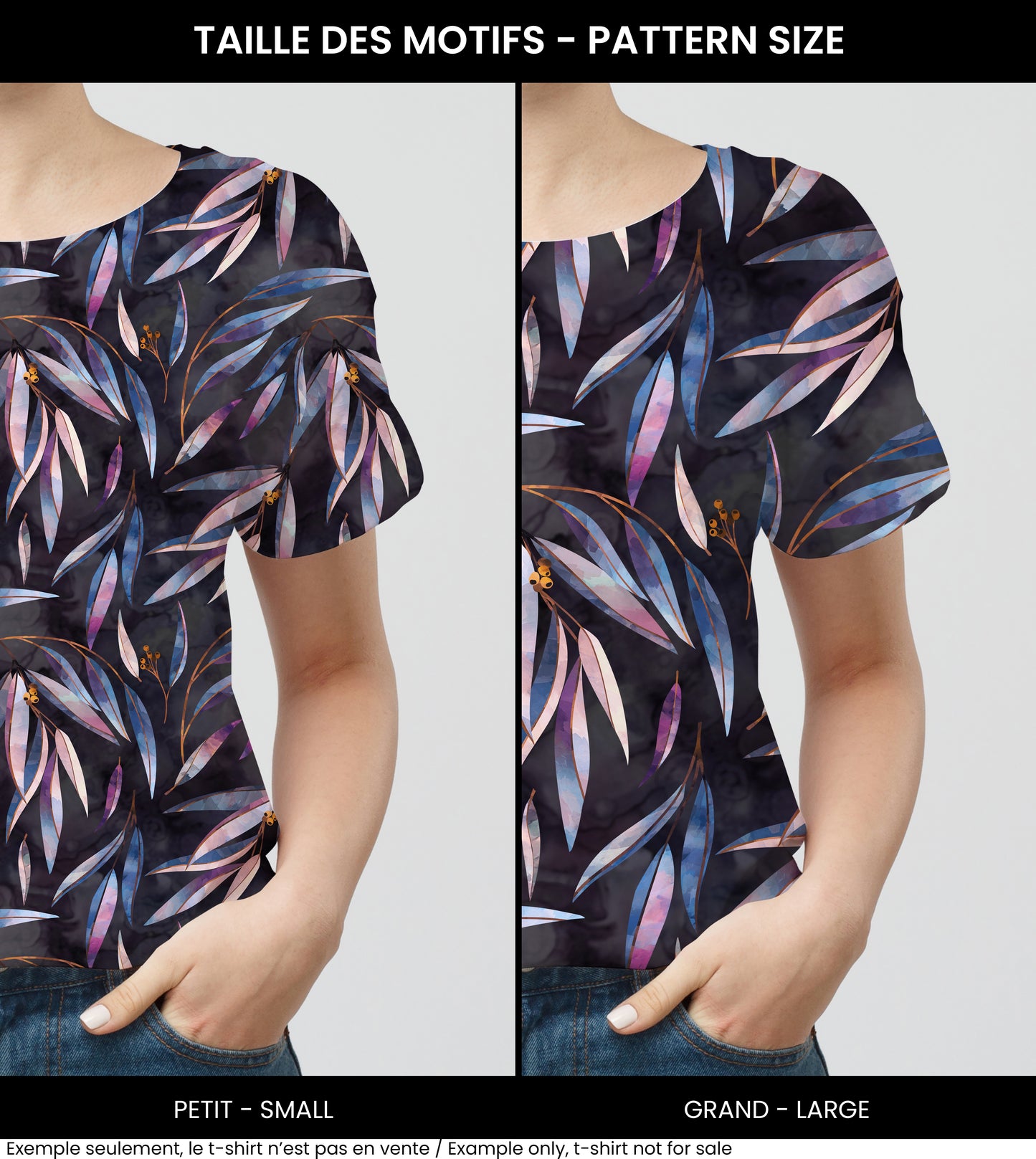 Fabrics | Eucalyptus Branches - Dark Grey