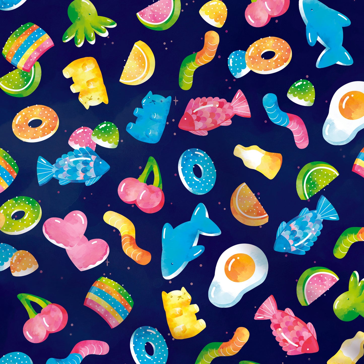 Fabrics | Jujubes - blue