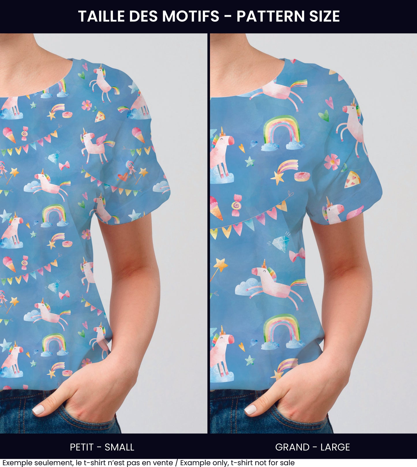 Fabrics | Unicorns - Blue