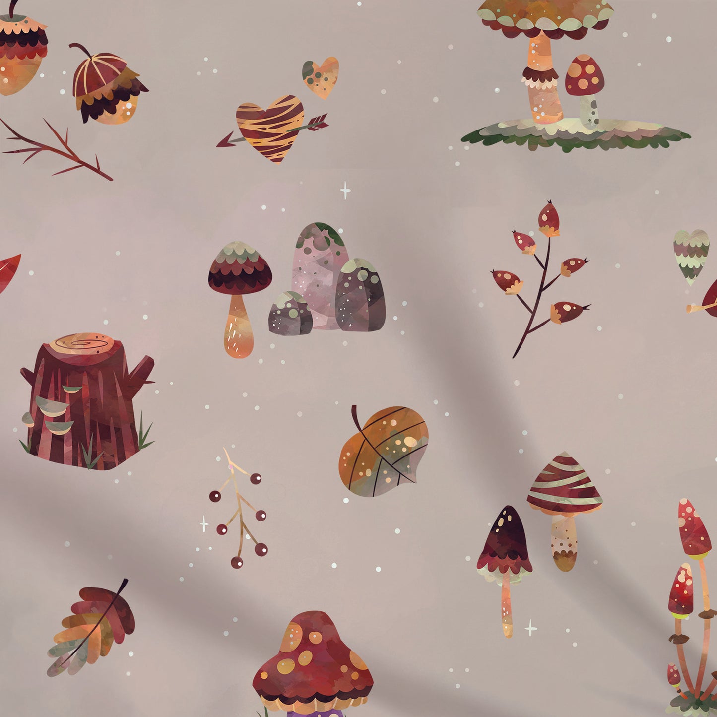 Fabrics | Forest Mushrooms