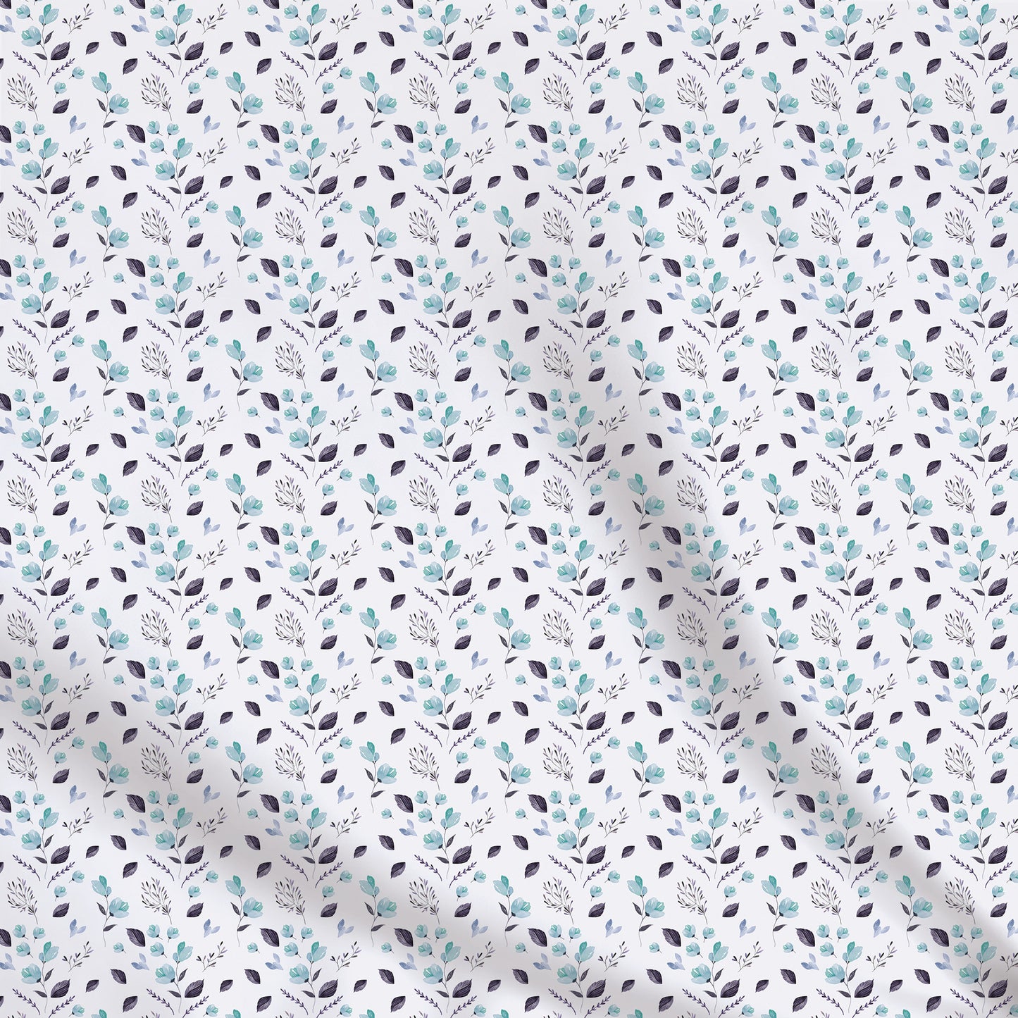 Fabrics | Mini azure foliage