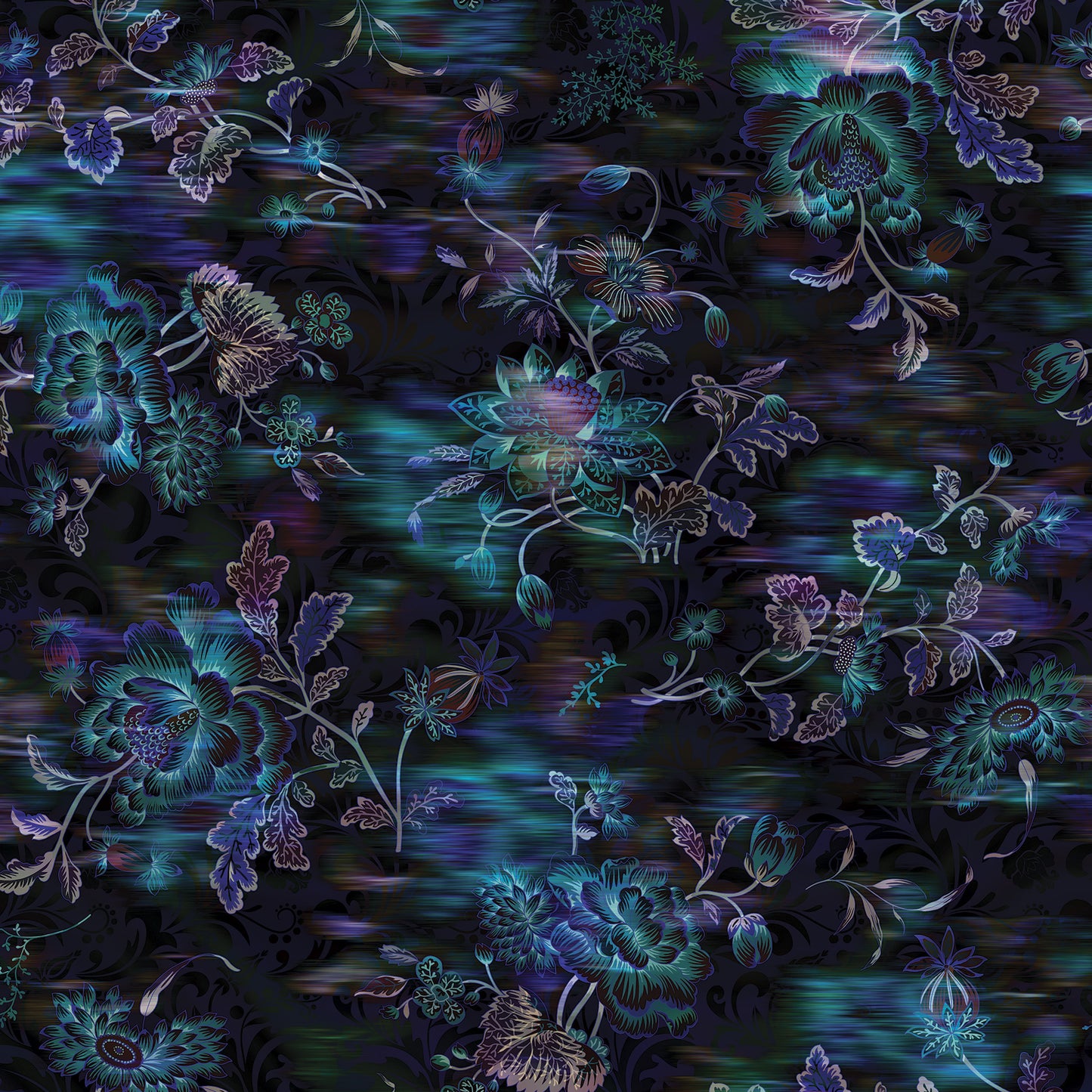 Fabrics | Purple and yellow watercolor flowers