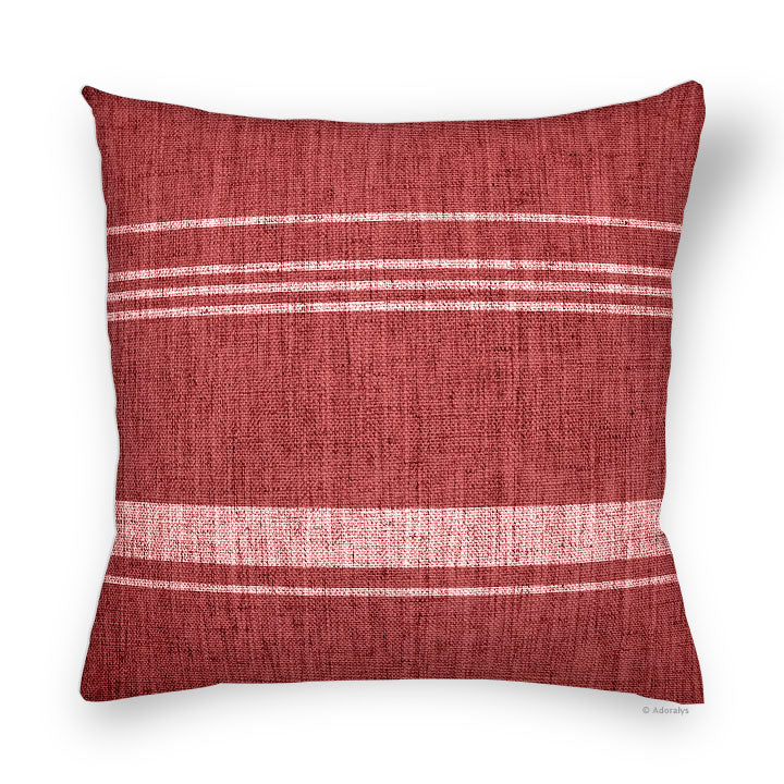 Housse de coussin | Lignes transversales - Rouge