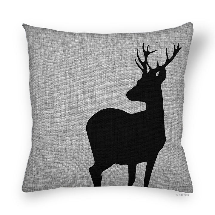 Cushion Cover | Deer Silhouette 2 - Grey