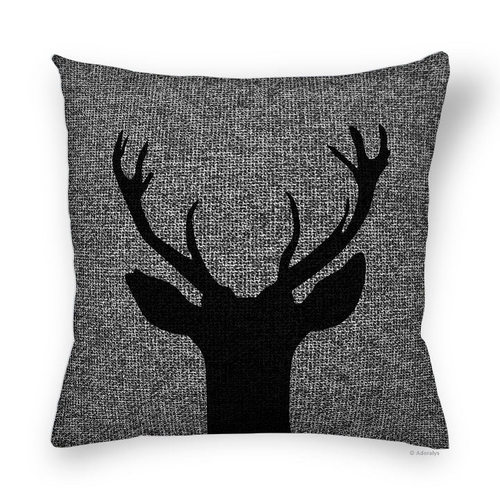 Cushion Cover | Deer Silhouette 3 - Grey