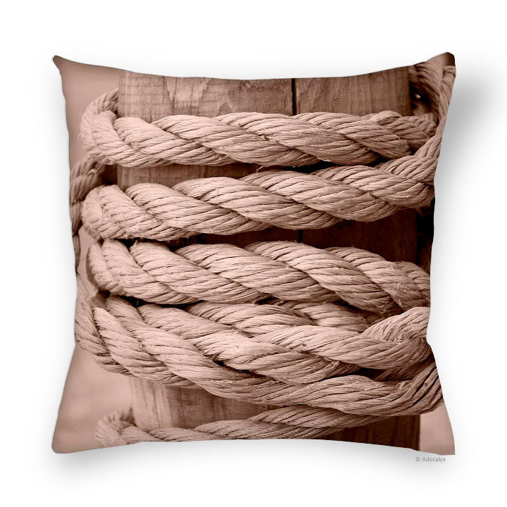 Cushion cover | Rope - Brown