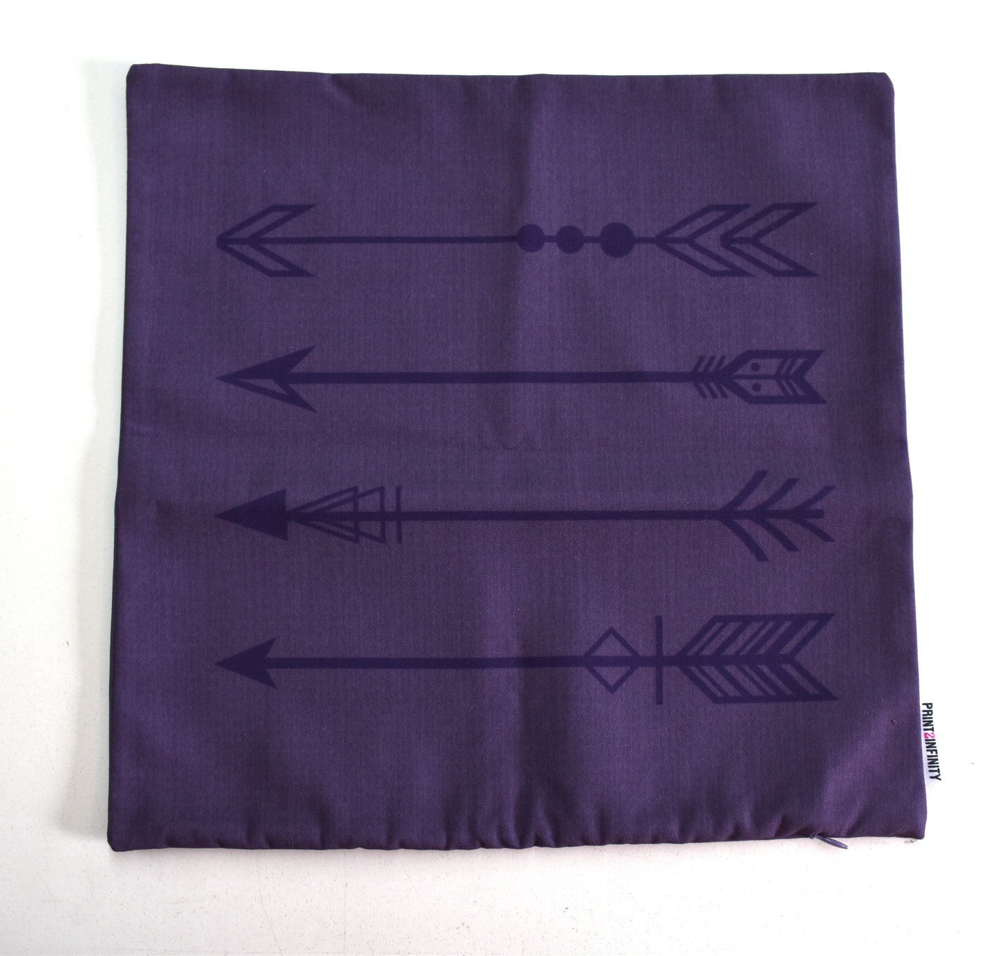 Housse de coussin 14x14 - Canevas | Flèches - mauve