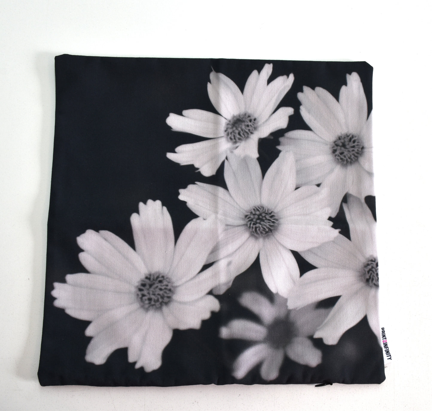 Housse de coussin 14x14 - Canevas | Coréopsis blanches