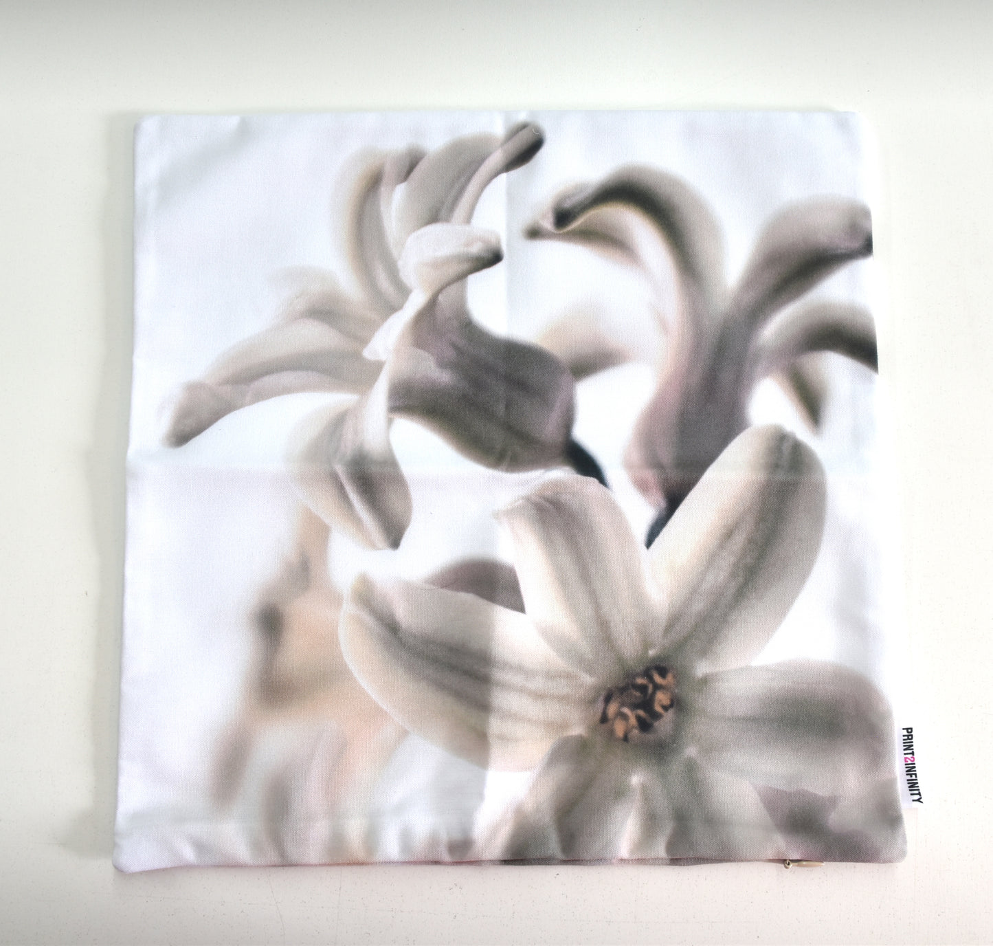 Housse de coussin 14x14 - Canevas | Jacinthes blanches