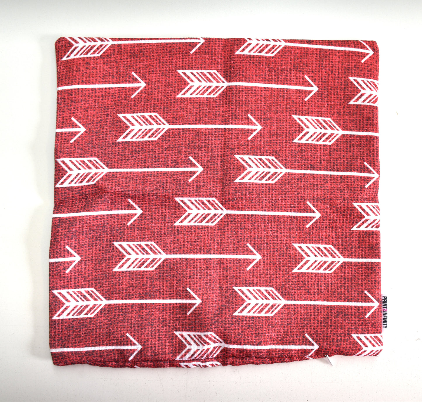 Cushion cover 14x14 - Polycube | Multi-arrows - Red