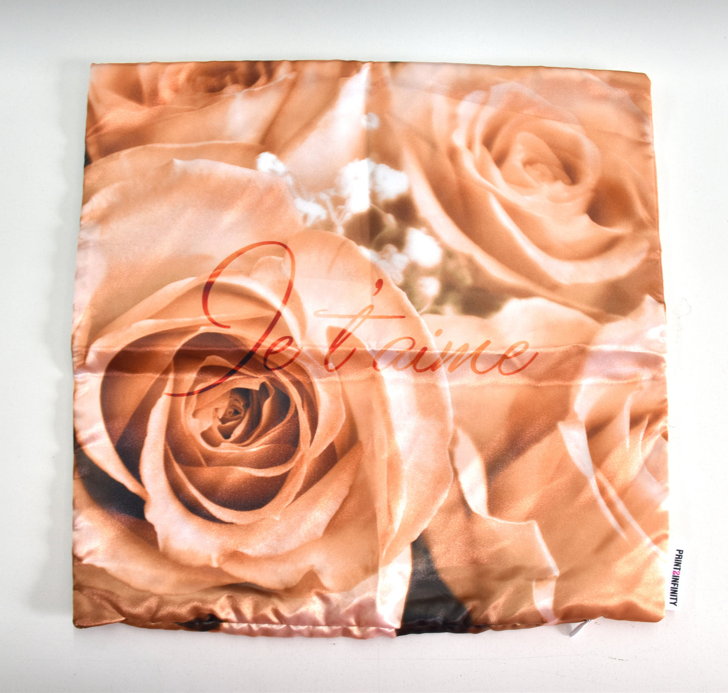Cushion cover 14x14 - Satin | Pink - Peach