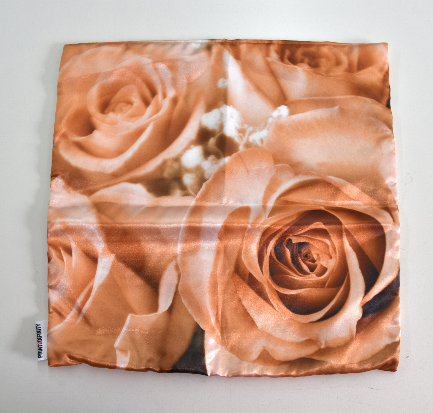 Cushion cover 14x14 - Satin | Pink - Peach