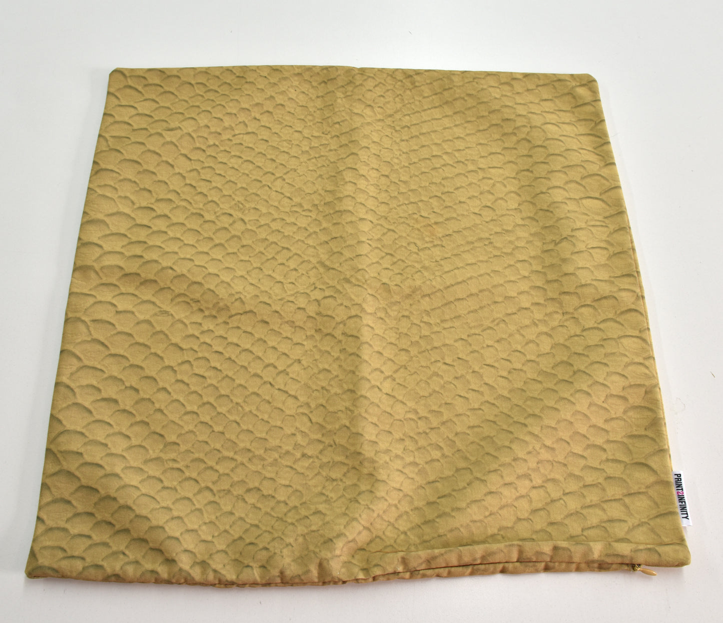 Cushion cover 18x18 - Canvas | Snakeskin - Ochre yellow