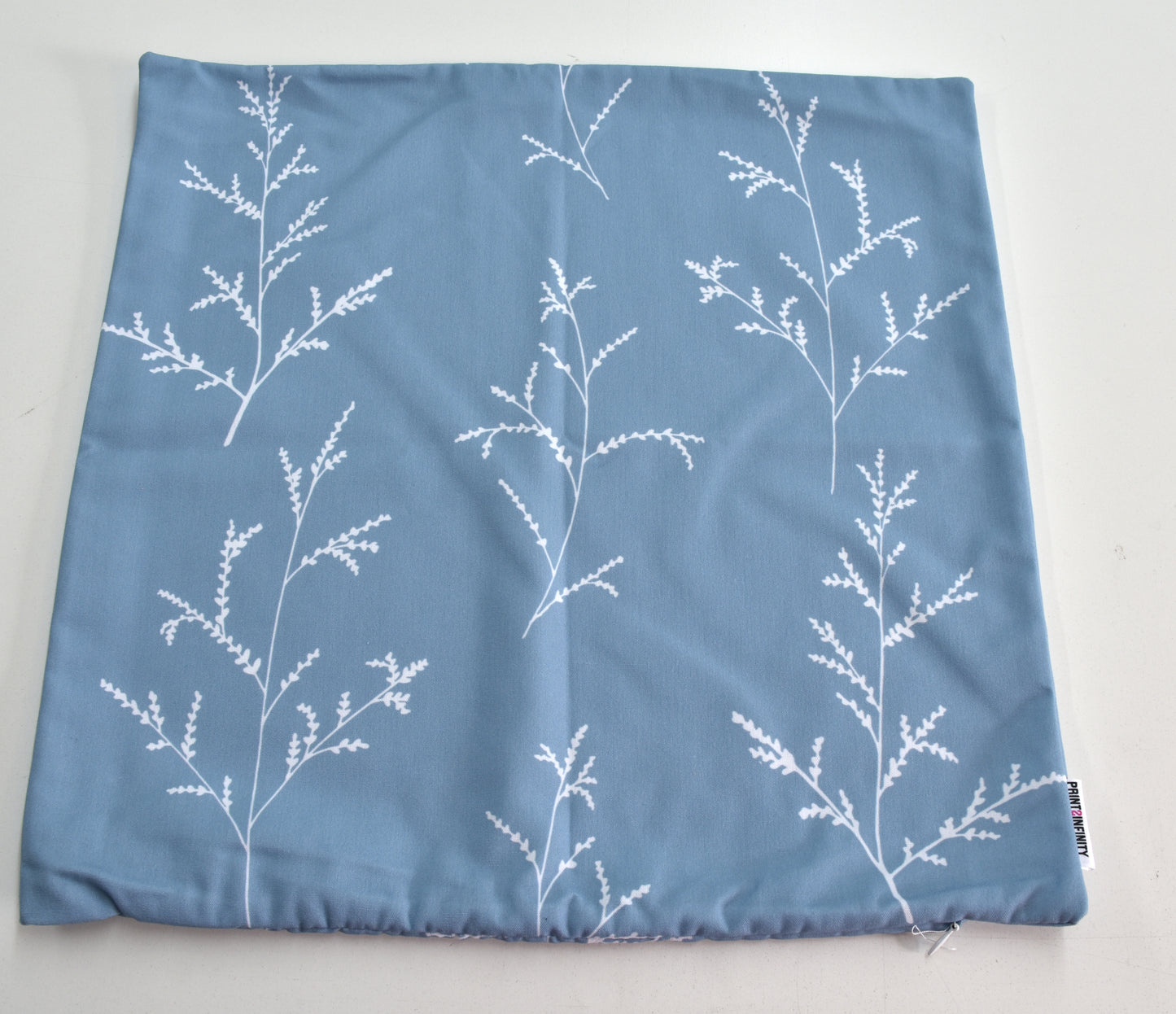 Cushion cover 18x18 - Canvas | Branches - Blue