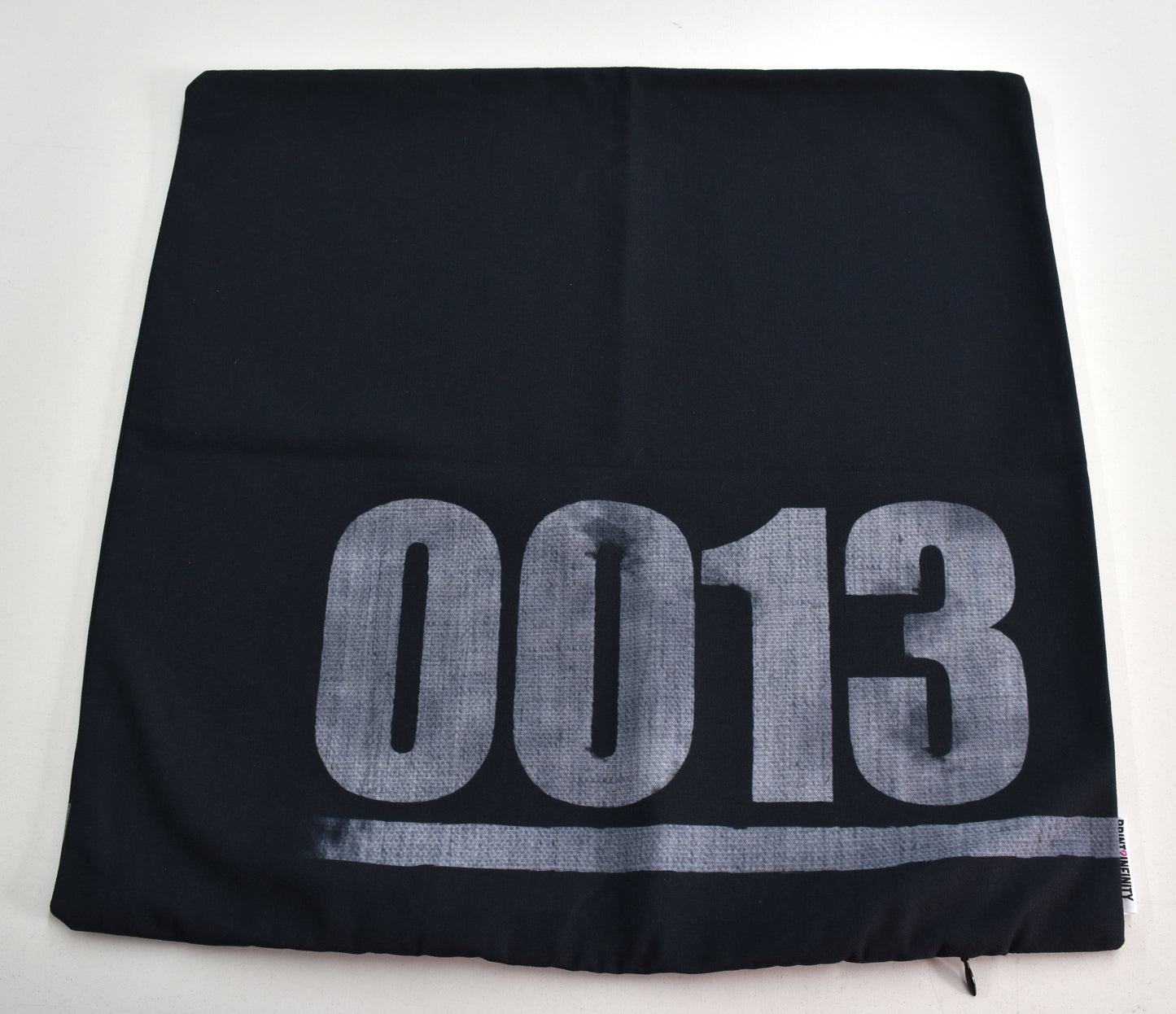 Cushion Cover 18x18 - Canvas | Number 13 - Black and Grey