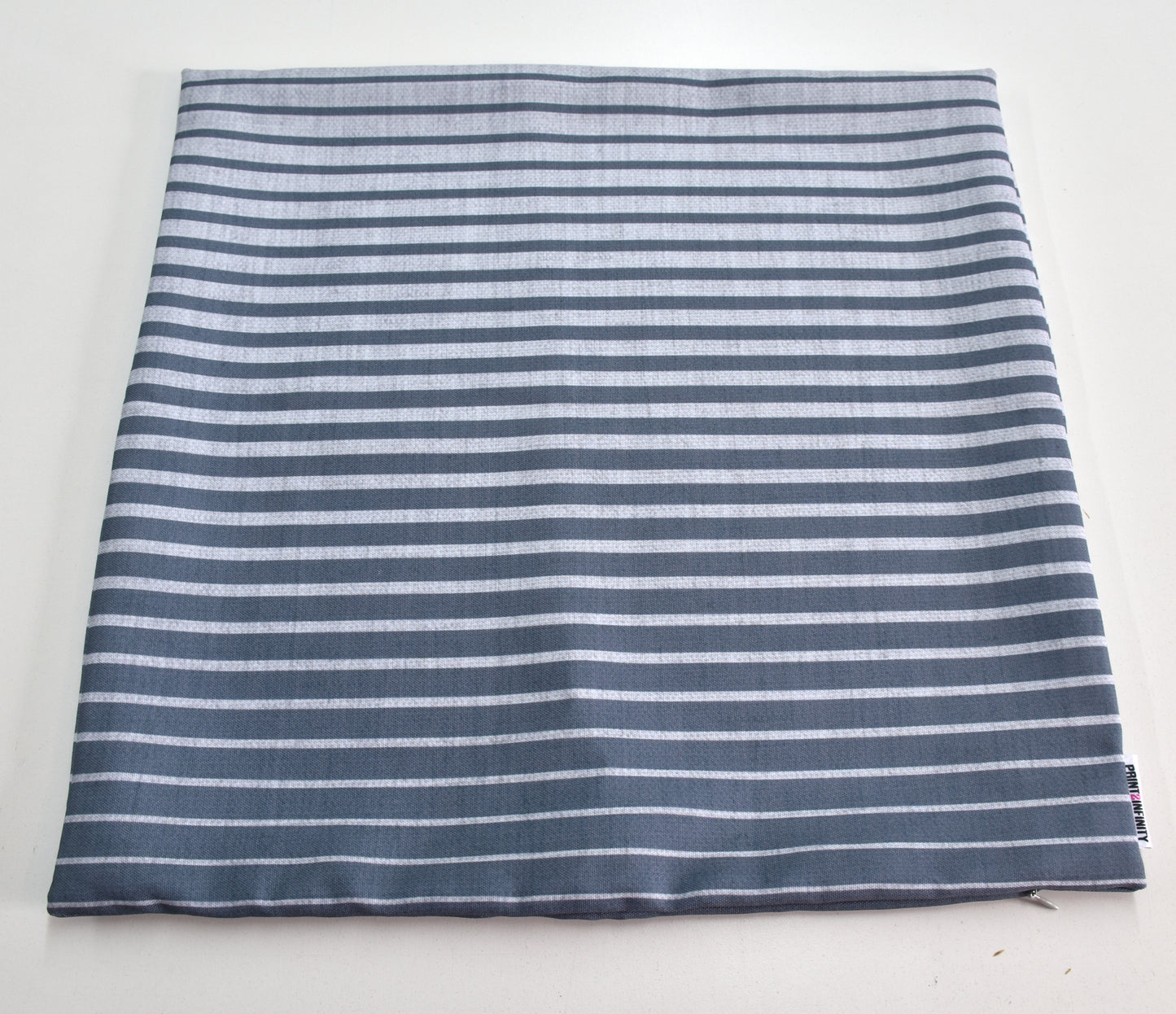 Cushion cover 18x18 - Canvas | Gradient lines - Grey