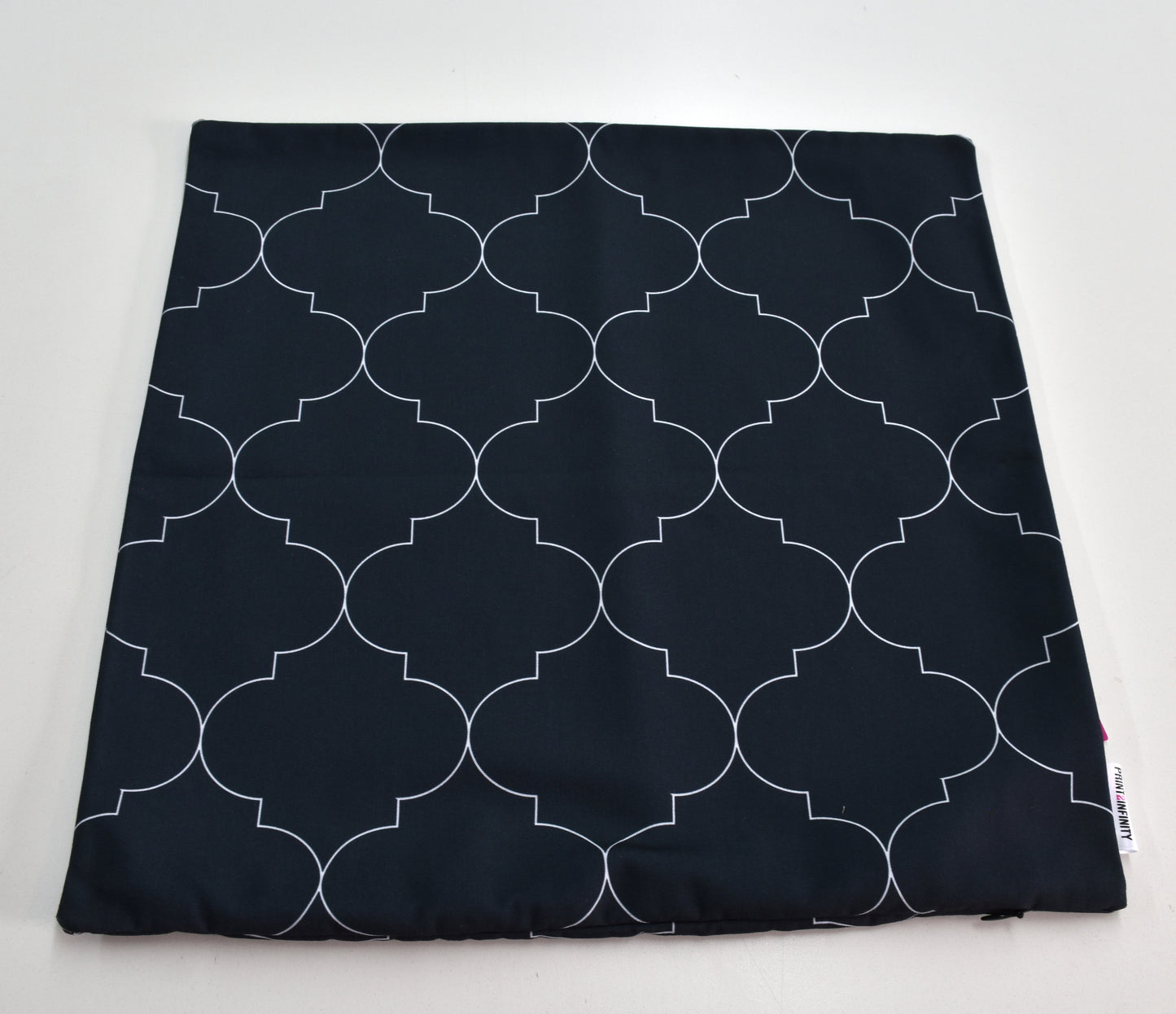 Cushion cover 18x18 - Canvas | Moroccan pattern - Black