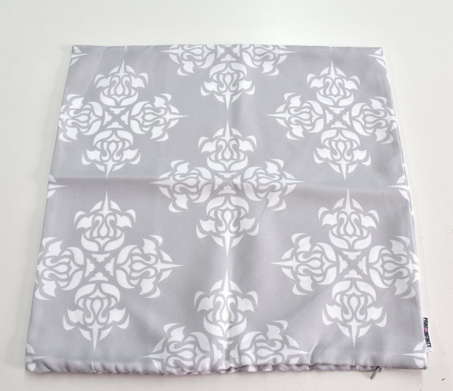 Cushion cover 18x18 - Canvas | Foliages - Grey