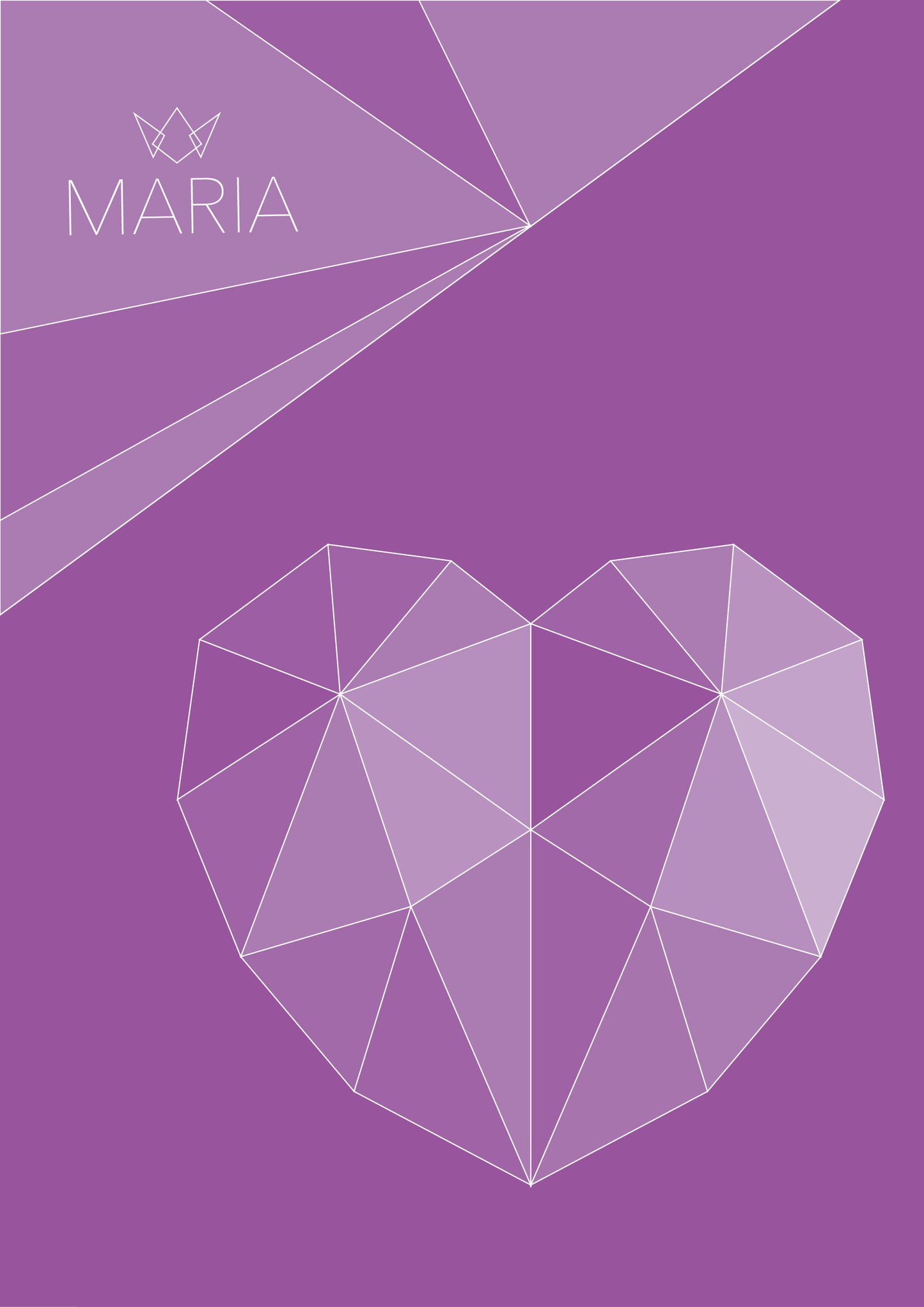 Couverture personnalisable | Coeur - mauve