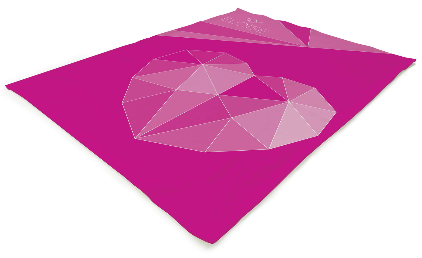 Couverture personnalisable | Coeur - rose