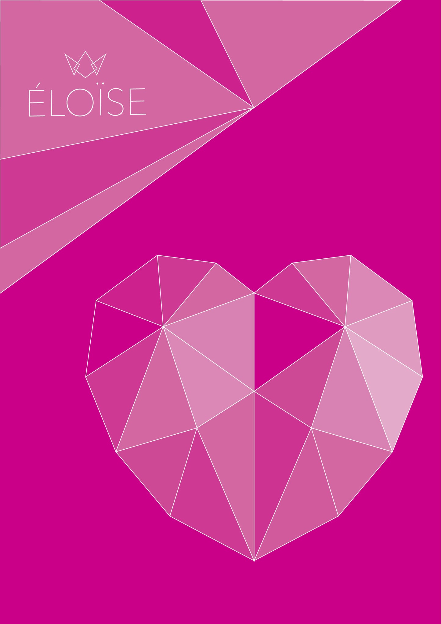 Couverture personnalisable | Coeur - rose