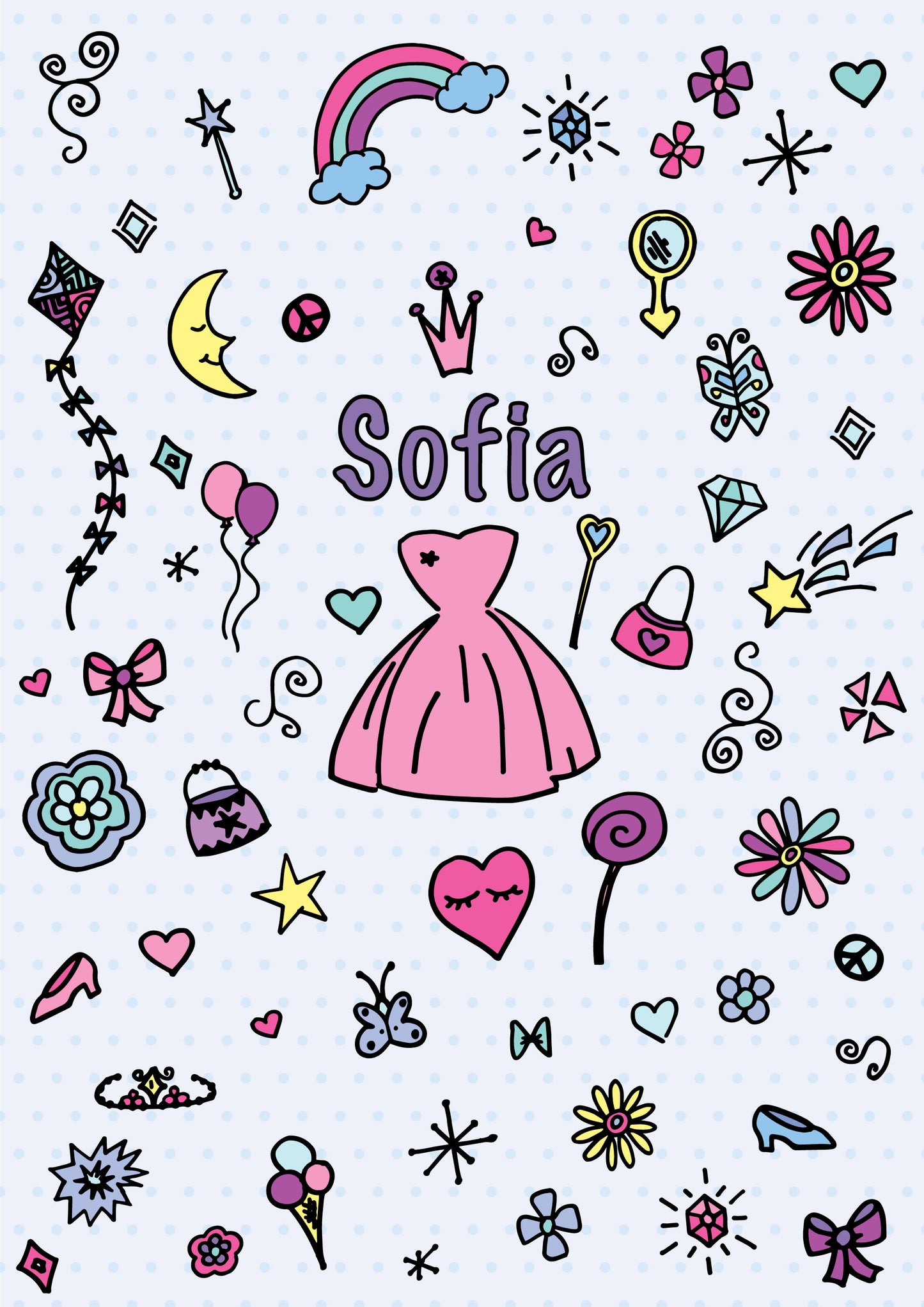 Couverture personnalisable | Princesse - bleue