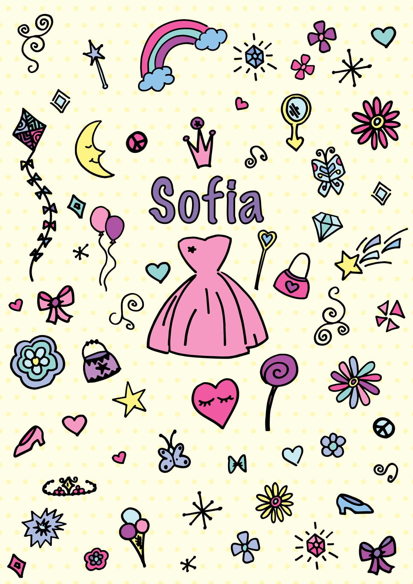 Couverture personnalisable | Princesse - jaune