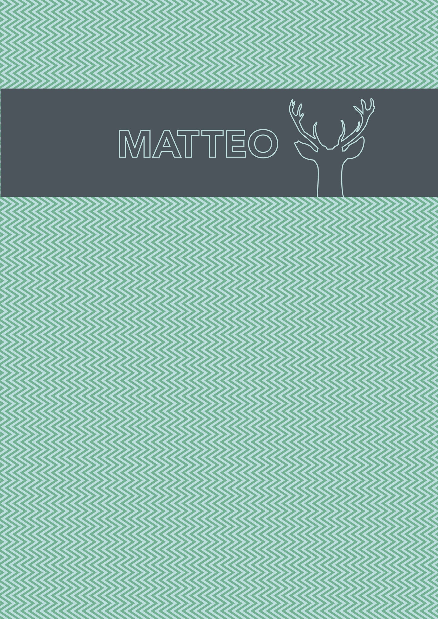 Couverture personnalisable | Tête de cerf et chevrons