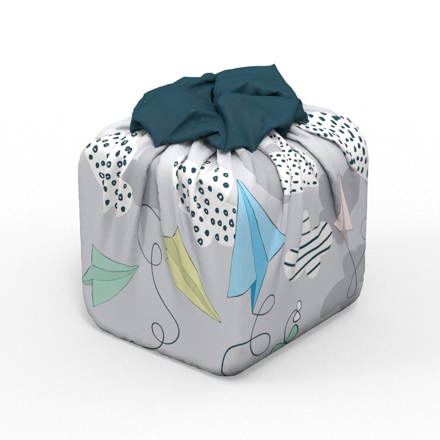 Emballage cadeau réutilisable | Avions en papier