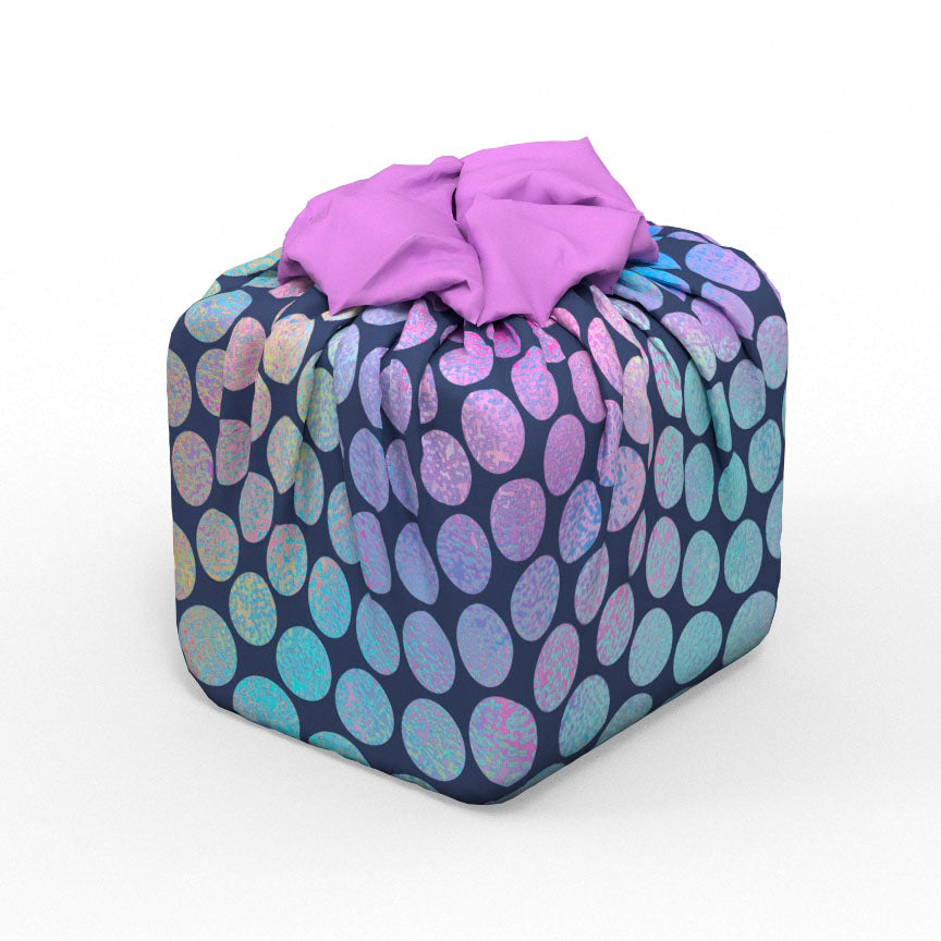 Emballage cadeau réutilisable | Cercles texturés