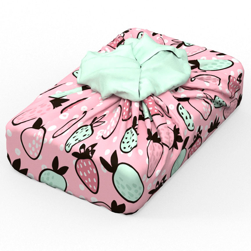 Emballage cadeau réutilisable | Fraises