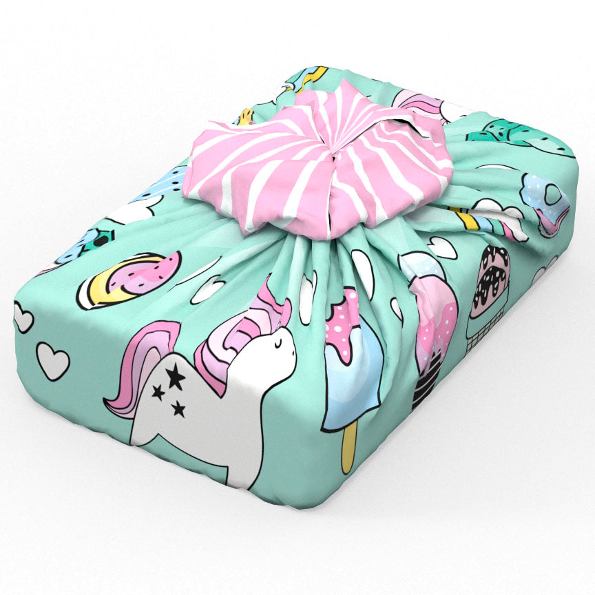 Emballage cadeau réutilisable | Licornes