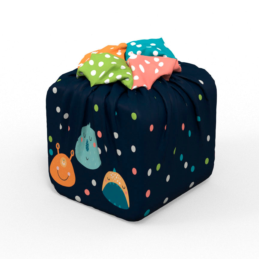 Emballage cadeau réutilisable | Petits monstres