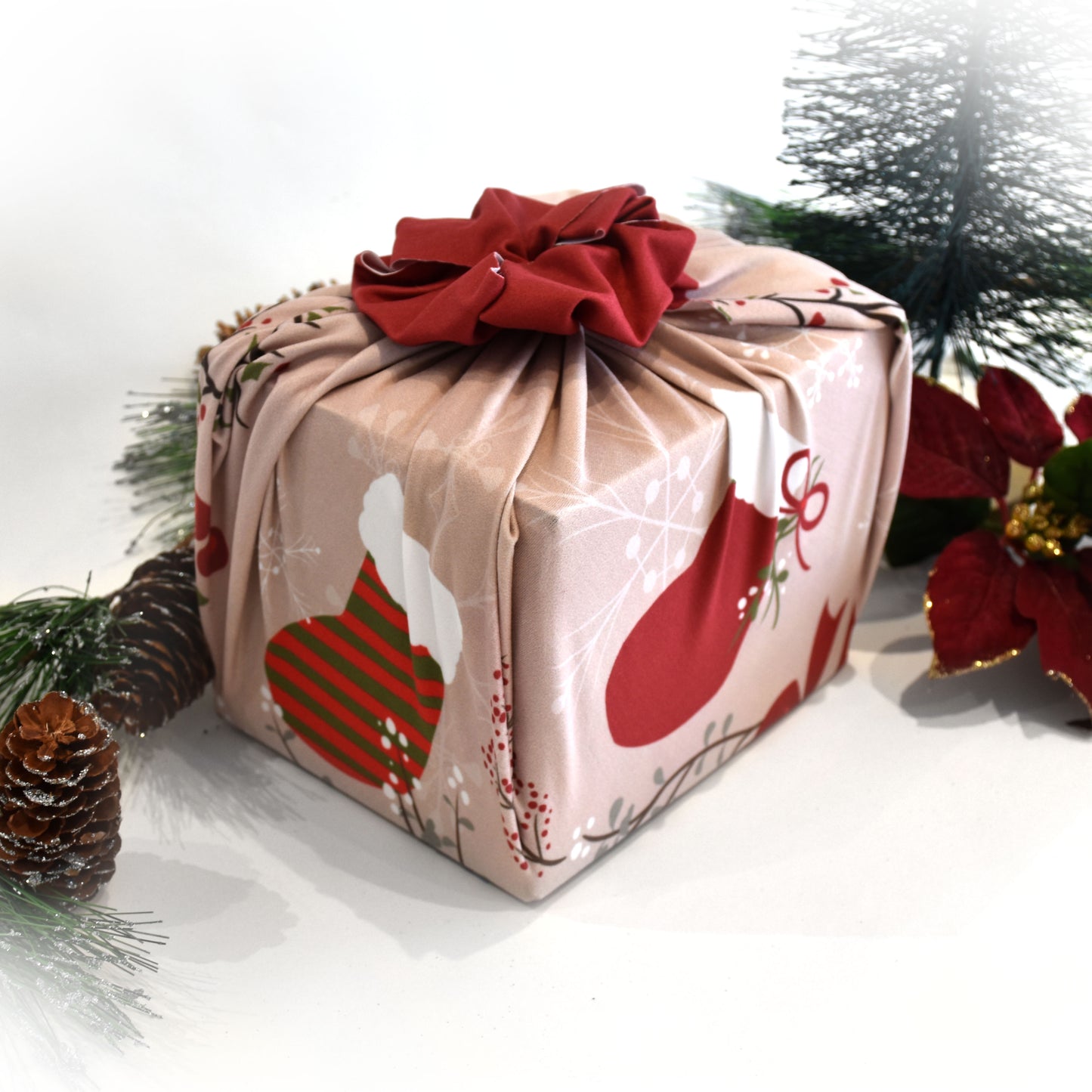 Emballage cadeau réutilisable | Bas de Noël