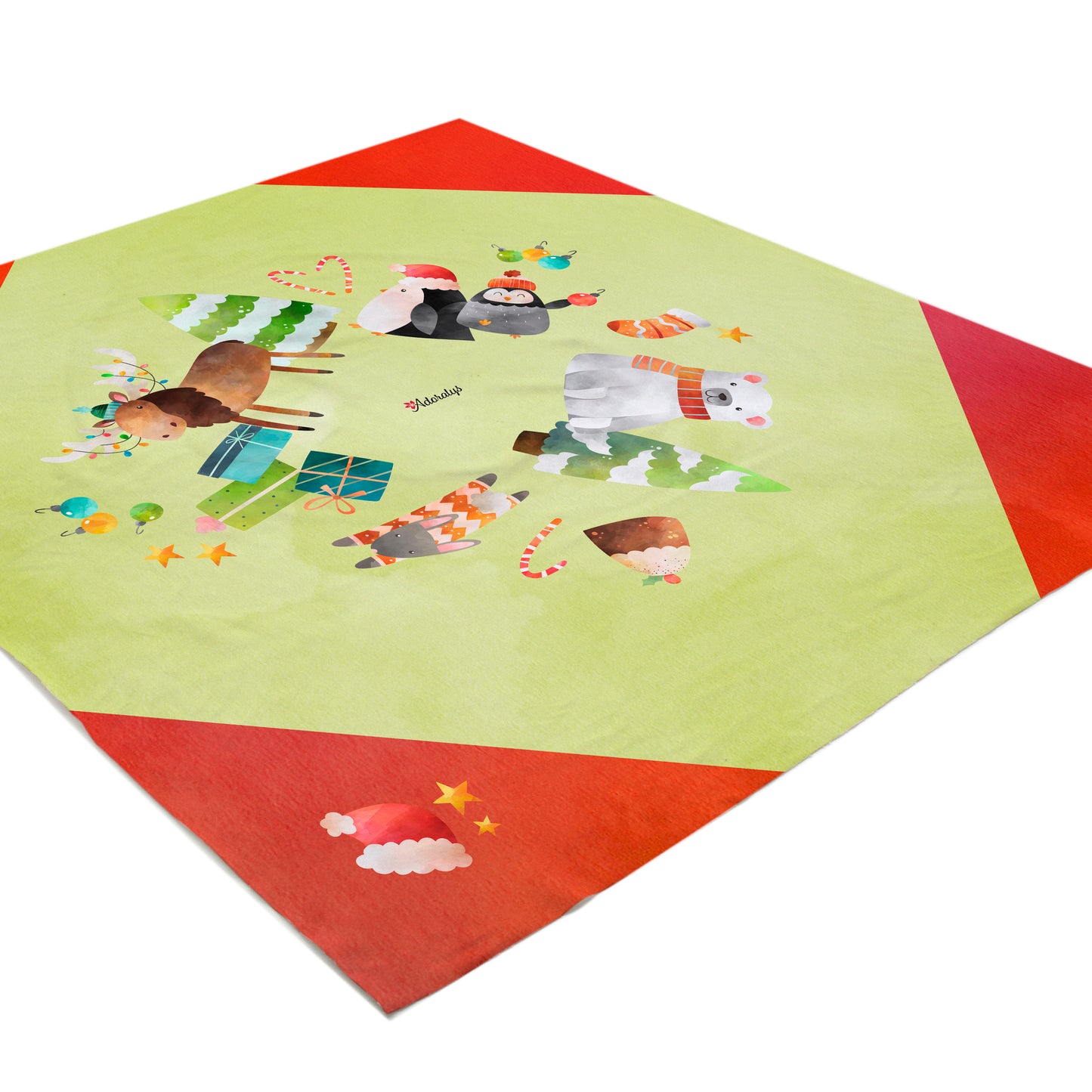 Emballage cadeau réutilisable | Animaux de Noël