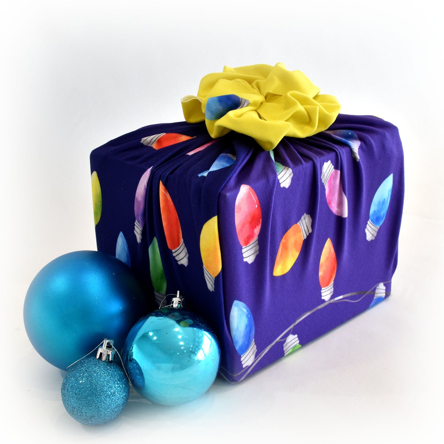 Emballage cadeau réutilisable | Ampoules de Noël