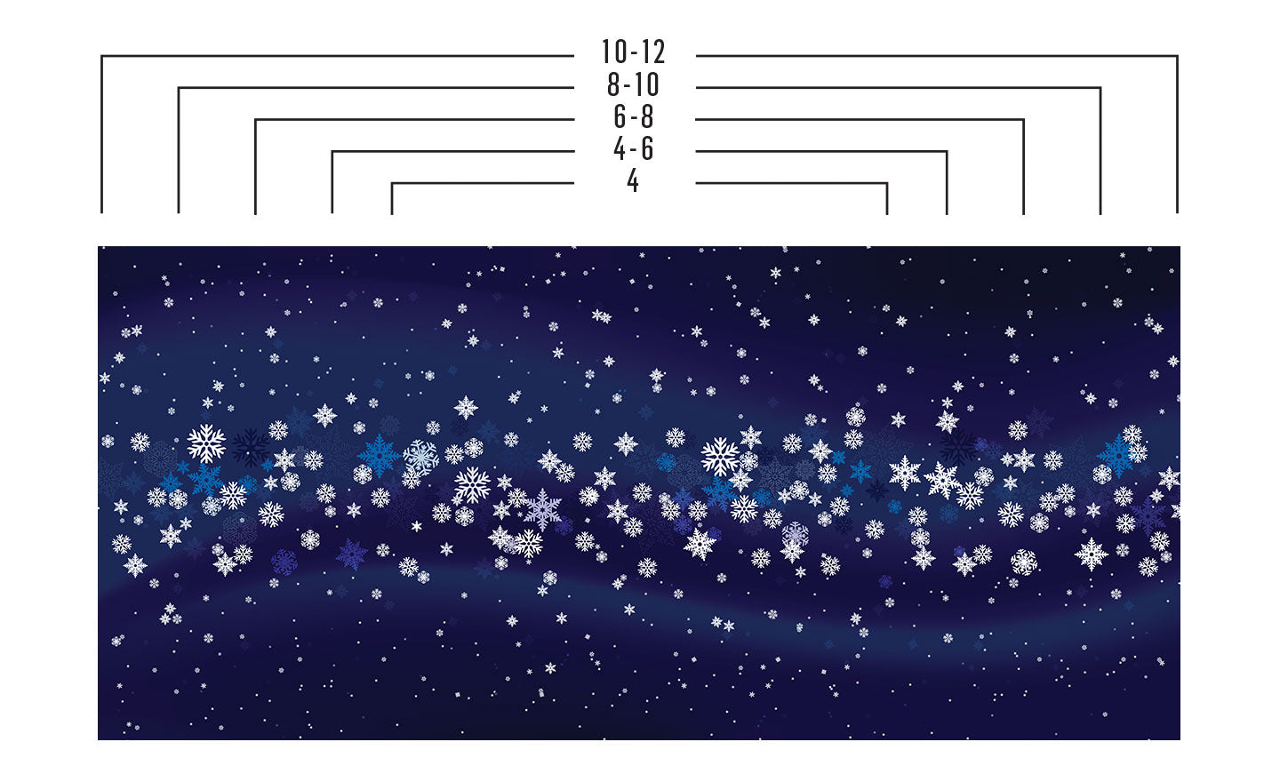 Nappe | Flocons - bleue