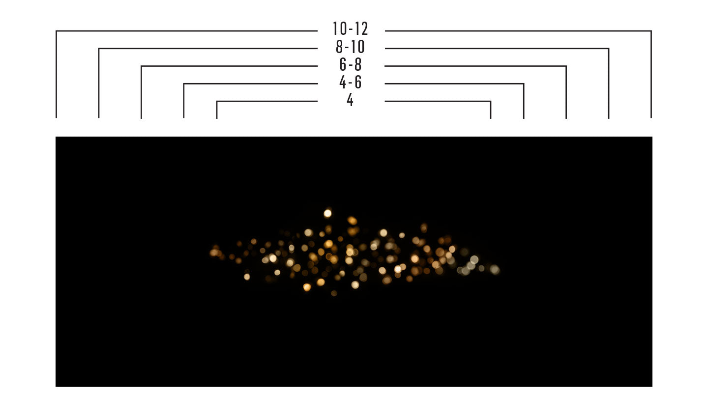 Tablecloth | Golden Lights - Black