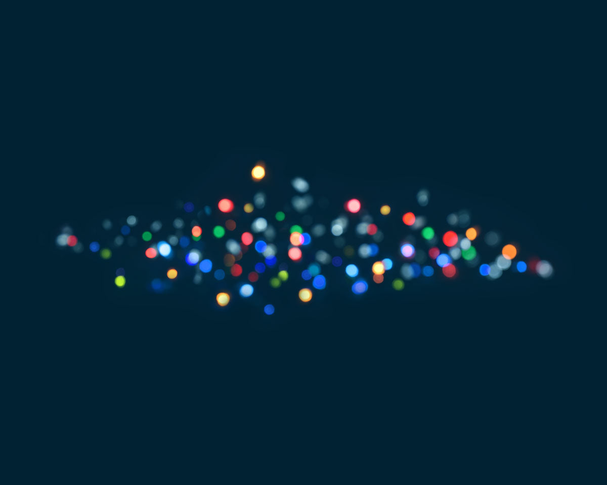 Tablecloth | Multicolored Lights - Blue