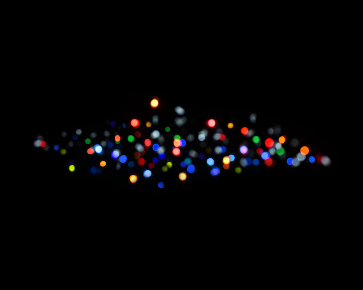 Tablecloth | Multicolored Lights - Black