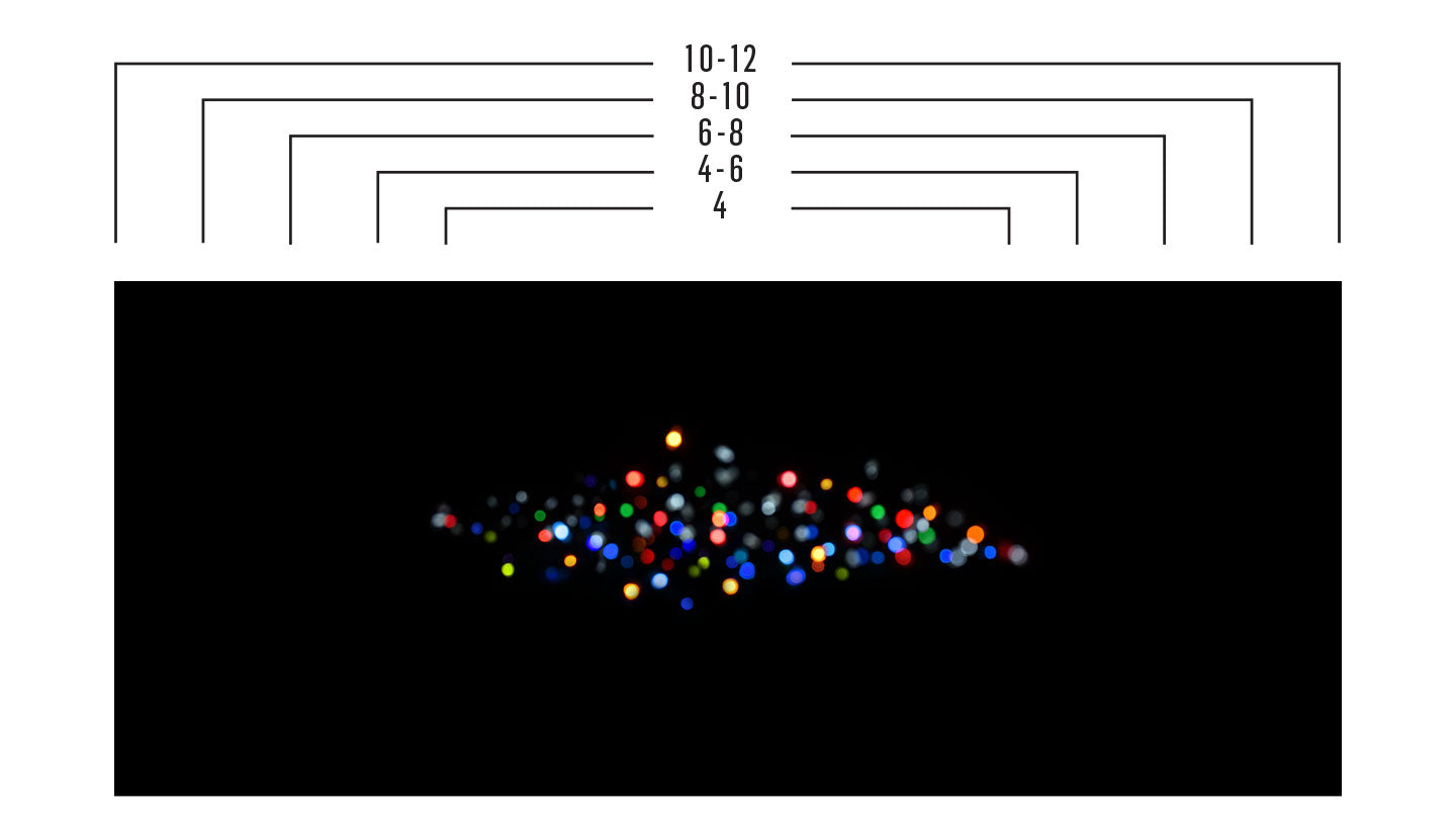 Tablecloth | Multicolored Lights - Black