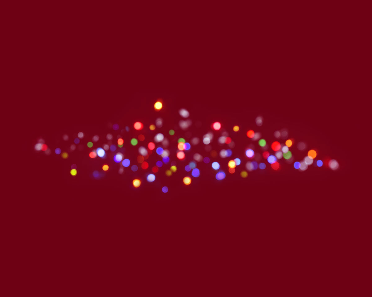 Tablecloth | Multicolored Lights - Red