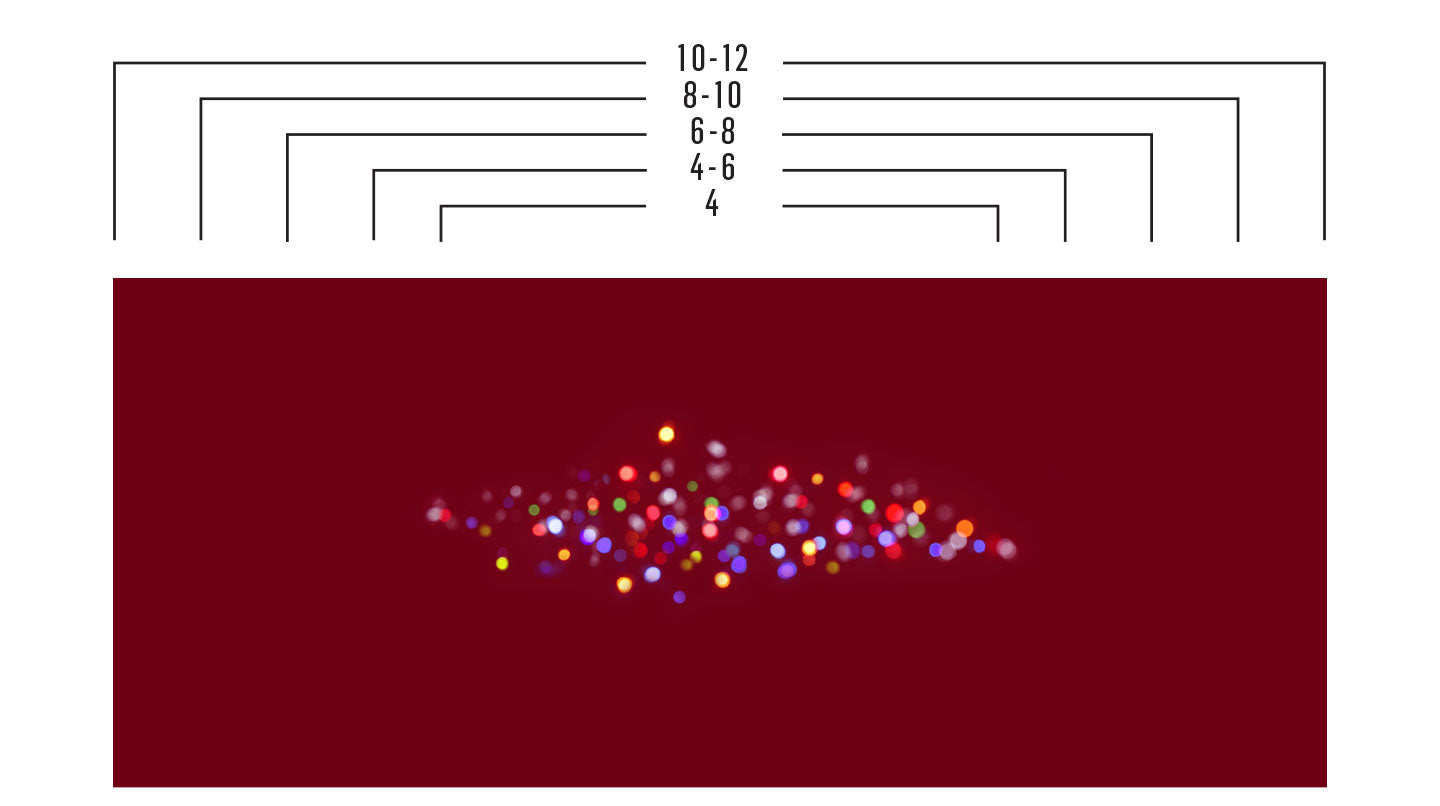 Tablecloth | Multicolored Lights - Red