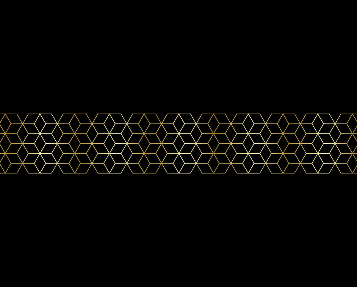 Tablecloth | Golden Geometry - Black