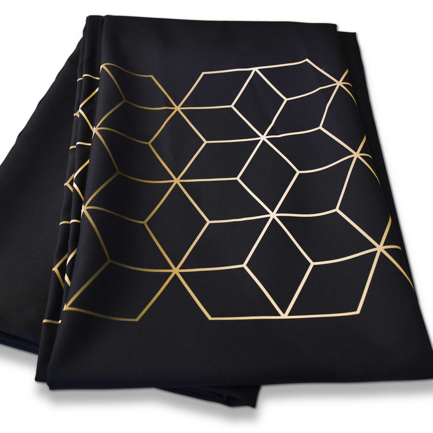 Tablecloth | Golden Geometry - Black